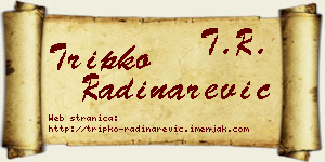 Tripko Radinarević vizit kartica